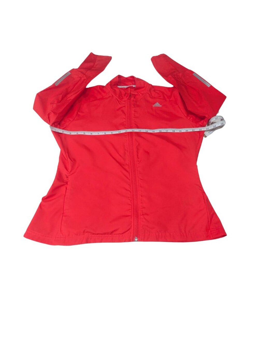 Adidas Climalite Women’s Running Jacket Size L Coral Red Reflective - Picture 7 of 8
